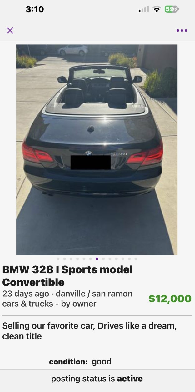 BMW 328i front view