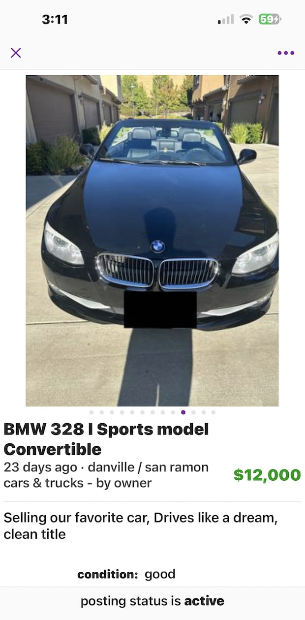 BMW 328i side view